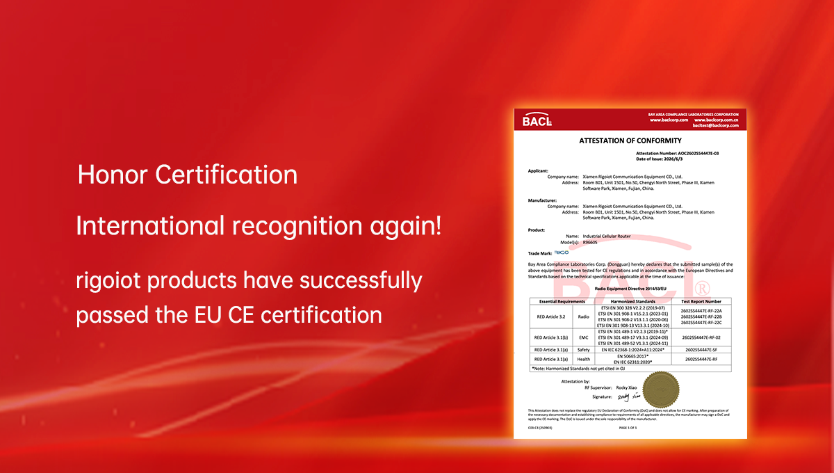 Rigoiot Achieves EU CE Certification: A New Step Towards Global Excellence